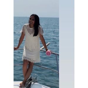 Zara embroidered dress